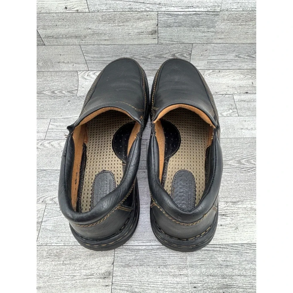 Born Men Black Leather Slip On Moc Toe Loafers‎ Shoes M3663 CCI15 Size 12M